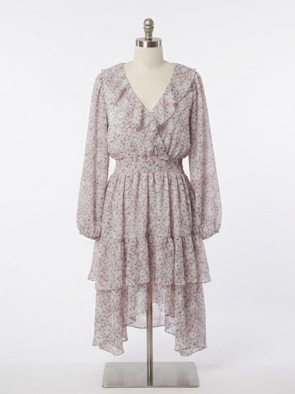 Storia Dreamy Floral Ruffle High-Low Dress - Summer Brunch Aesthetic Size M 💐👗